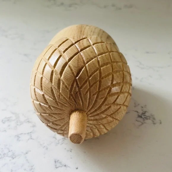 Crate&barrel Small Wood Acorn Sculpture - Picture 7 of 16